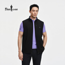 比音勒芬【高弹防晒】2026春季新款男士休闲通勤百搭舒适立领马甲外套 07黑色 L （105）