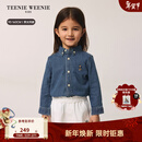 Teenie Weenie  Kids小熊童装25春夏新款男女童宝宝长袖牛仔衬衫 牛仔色 160 cm