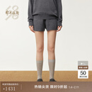 鄂尔多斯1980纯羊绒居家休闲短裤女装舒适针织短裤25秋冬新品 碳灰 M 165/68A