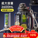 恩尔美（nRMEi）运动水杯超大容量夏季男健身茶水分离吨桶吨耐高温便携2000ml水壶