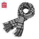 名创优品（MINISO）暮斯鸟格纹围巾百搭经典流苏披肩围脖潮流穿搭爱豆同款情侣款礼物 黑色