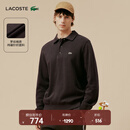 LACOSTE法国鳄鱼男装25秋冬新款罗纹棉质Polo领卫衣|SH5781 SKB/巧克力色 M 4