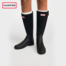 HUNTER女士雨鞋户外鞋Refined高筒靴拉链拼接款长筒靴女靴雨靴 黑色/BLK 37