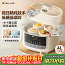 小熊（Bear）电炖锅 炖盅 隔水炖锅炖汤盅煲汤锅 燕窝炖盅婴儿煮粥 电炖盅4.1L家用3-4人微压电炖锅DDZ-J25G2