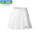 尤尼克斯（YONEX）网球服羽毛球服训练比赛训练运动舒适时尚百褶裙女2201326TCR白L