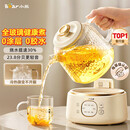 小熊（Bear）全玻璃养生壶 纯玻璃多功能恒温壶 办公室轻音炖煮花茶 1L YSH-J10D1