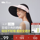 蕉下（beneunder）女士百褶贝壳黑胶防晒帽遮阳帽子女太阳帽防紫外线空顶帽BM56124