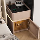 千禧华府智能床头柜卧室保险柜一体隐藏轻奢高级感2025新款置物柜子卡其50