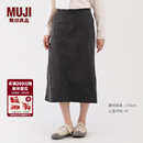 MUJI 女式 弹力灯芯绒 窄裙 长半身裙 裙子女装女款 25年冬季BE1XWA5A 深灰色 M （160/66A）