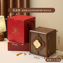 FLOGO德国品牌实木质首饰盒收纳盒带锁结婚新年礼物耳饰手镯戒指 海棠款 五层带锁款 黑胡桃木纹理款【礼盒装】