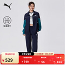 彪马（PUMA）吸湿速干撞色休闲套装男女新款轻量运动上衣裤子694079 海军蓝-16 S