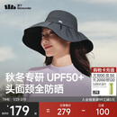 蕉下（beneunder）遮阳帽子冬季防晒帽女大帽檐渔夫帽子男登山帽太阳帽防风防晒 灰