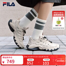 FILA 斐乐官方女鞋TRUFFLE老爹鞋2026春季新款蘑菇鞋休闲鞋运动鞋 淡粉/白天鹅灰-PW 37.5