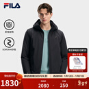 FILA 斐乐官方男士棉服2026春新款时尚休闲简约基础保暖连帽外套 传奇蓝-NV XL 180/100A/XL