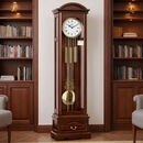 汉时（Hense） 机械落地钟德国机芯座钟新中式实木立钟客厅别墅报时钟表HG4081 北美鹅掌楸+德国赫姆勒八音机芯