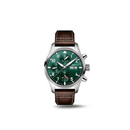 万国（IWC）礼物 飞行员计时腕表 绿盘皮带 自动机械男表 IW388103 41mm