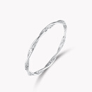 盛世琦缘铂金手镯女pt950白金手镯卷草纹莫比乌斯环手镯高级感手环手饰 内径65mm 重28-29g 粗约3.6mm