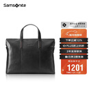 新秀丽（Samsonite）男士手提包13英寸电脑包休闲通勤文件袋牛皮革公文包TK9*09001