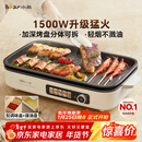 小熊（Bear）烤肉电烤盘烤肉锅家用轻烟烤串烤肉一体多功能锅不沾可拆电烧烤炉 DKL-Y15C1
