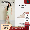 思加图杨幂同款2026春Burano仙女鞋高跟鞋女凉鞋ED334AK6 香草奶油米 37