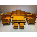 金丝楠木沙发茶几组合高端小叶桢楠家具简约中式实木仿古新品 金丝楠大叶桢楠古典中式沙发