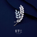 紫罗兰清穗胸针高档女精致生日礼物胸花别针生日礼物