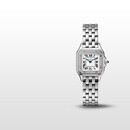 卡地亚(Cartier)猎豹系列石英手表女款白盘钢带22*30mmW4PN0016
