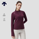 迪桑特（DESCENTE）女士吸湿速干防晒半拉链长袖针织衫新品 BG-酒红色 M (165/84A)