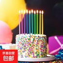 彩色生日蜡烛弯曲螺旋蜡烛扭扭螺纹蛋糕装饰插件ins网红款 10只装彩虹 50个装