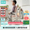 黑白调G6儿童学习椅写字椅人体工学追背椅带脚踏可升降【20cm自动追背】