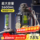 恩尔美（nRMEi）运动水杯超大容量夏季男健身茶水分离吨桶吨耐高温便携2000ml水壶