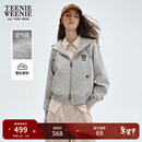 Teenie Weenie小熊女装卫衣2025秋冬新款简约时尚休闲舒适连帽外套 中灰色 M
