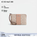 蔻驰（COACH）【品牌直供】女士小号手拿包手腕包PVC配皮革CW854新年礼物
