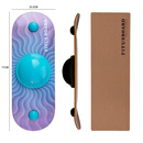 FITUSBOARD专业旋转平衡板成人儿童前刃后刃单板双板滑雪冲浪陆冲核心训练板 珊瑚海套装