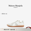 MAISON MARGIELA[情人节礼物]马吉拉德训鞋小白鞋拼接牛皮休闲男鞋经典单鞋运动鞋 101水洗白色 42