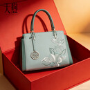 PmSix女包妈妈新年礼物送母亲实用国风刺绣大容量中年手提单肩女士包