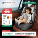 怡戈（Ekobebe）白骑士儿童安全座椅3-12岁大童增高垫车载座椅i-size认证 白鲸灰