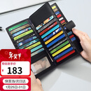 高尔夫GOLF卡包男士头层牛皮多卡位大容量银行卡片包防盗刷长款钱包男证件包商务钱夹5V718394J黑色