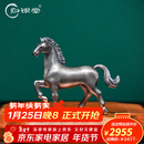 归银堂足银茶宠十二生肖摆件创意茶玩把件纯银999生肖送礼银器茶具配件 生肖马 60克+证书+礼盒