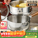 三四钢雪平锅内层316L不锈钢奶锅辅食小汤锅泡面煮锅20cm食品级一体成型