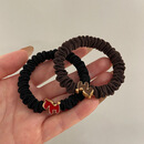 极森家可爱迷你小马小肠圈头绳精致简约扎头发皮筋女皮套新年头饰发绳 小马红色【2条装】