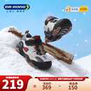 江博士（DR·KONG）冬季男女童加绒保暖儿童学步鞋 户外防滑耐磨儿童运动鞋 灰/黑 27 脚长约16.2-16.8