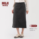 MUJI 女式 弹力灯芯绒 窄裙 长半身裙 裙子女装女款 25年冬季BE1XWA5A 深灰色 M （160/66A）