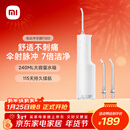 米家小米立式冲牙器洗牙器水牙线 F300烟纱白 创新散射脉冲 4档模式牙齿冲洗器 送男女友礼物新年礼物