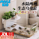 MAILE KID乌龟专用缸家用爬宠客厅大容量专用收纳箱生态造景晒爬台桌面龟缸 大号乌龟缸（赠爬台+花盆）【推荐款】