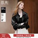 香影黑色皮衣外套女小个子2026春季新款高级感酷飒风短款pu皮夹克 黑色 M 160/84A/95-110斤