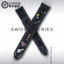 VIBRANT剑形台球杆包大头杆袋中式通用杆包轻便冲打跳球杆包 黑色