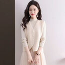 【爆款热卖】针织毛线马甲女外穿新款配裙子叠穿坎肩短款毛衣背心 米色 【加厚保暖】 2XL （推荐131-140斤）