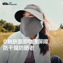 蕉下（beneunder）防晒帽子冬季遮阳帽女磁吸防晒面罩口罩太阳帽登山帽男25新款灰