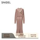 SNIDEL2026春夏新品甜美雪纺拼接露肩交叉针织连衣裙SWNO261316 摩卡棕 均码 (F)